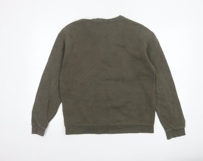 Jack & Jones Core Men's Green S Pullover Crew Neck Logo Sweatshirt