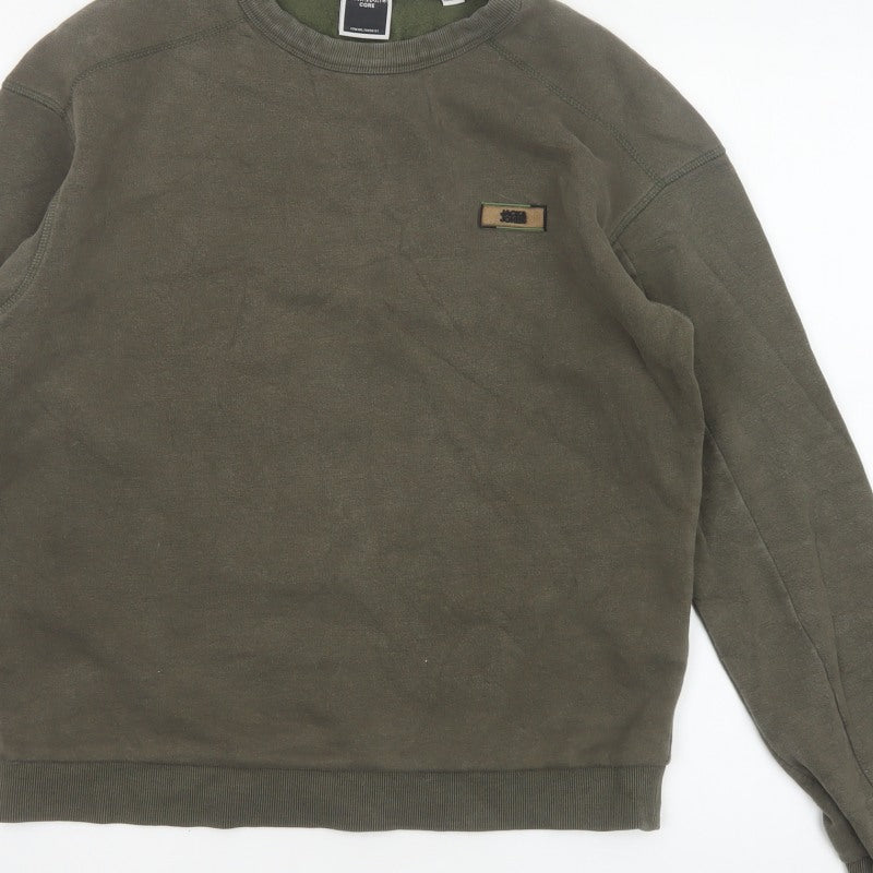 Jack & Jones Core Men's Green S Pullover Crew Neck Logo Sweatshirt