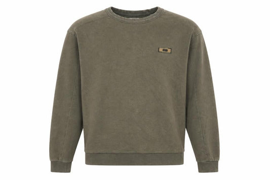 Front view of Jack & Jones Core Men's Green S Pullover Crew Neck Logo Sweatshirt