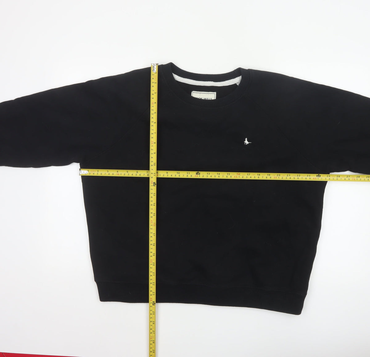 Jack Wills Women's Black UK 18 Pullover Crew Neck Logo Sweatshirt
