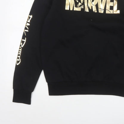 Marvel Men’s Black M Gold Darth Vader Graphic Print Crew Neck Sweatshirt