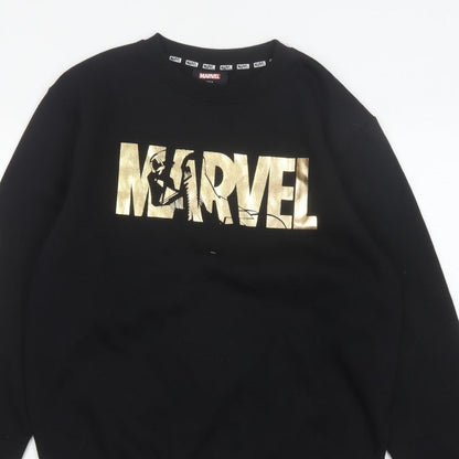 Marvel Men’s Black M Gold Darth Vader Graphic Print Crew Neck Sweatshirt
