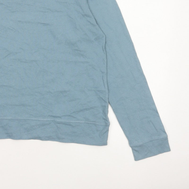 Zara Women Blue UK 14 Jersey Crew Neck Long Sleeve Sweatshirt