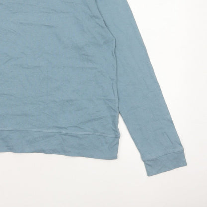 Zara Women Blue UK 14 Jersey Crew Neck Long Sleeve Sweatshirt
