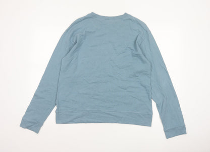 Zara Women Blue UK 14 Jersey Crew Neck Long Sleeve Sweatshirt