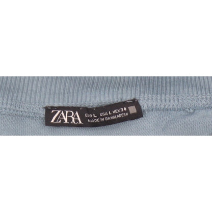 Zara Women Blue UK 14 Jersey Crew Neck Long Sleeve Sweatshirt