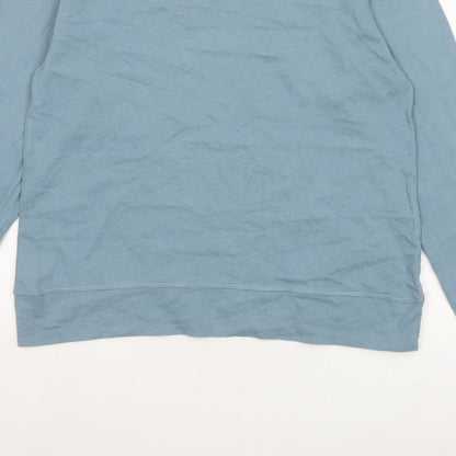 Zara Women Blue UK 14 Jersey Crew Neck Long Sleeve Sweatshirt