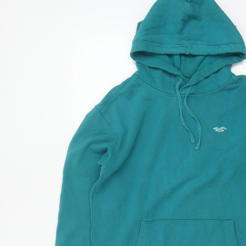 Hollister Men’s Blue XS Pullover Hoodie Logo Pocket