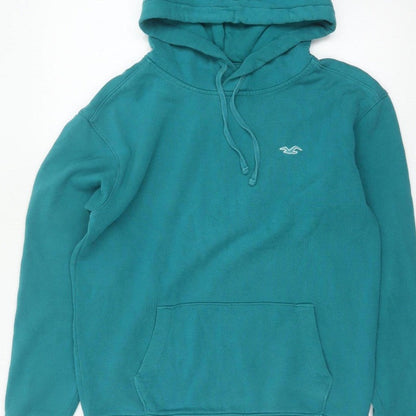 Hollister Men’s Blue XS Pullover Hoodie Logo Pocket