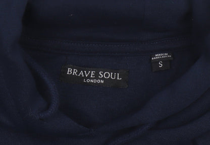 Brave Soul Women’s Navy Blue S Pullover Hooded Sweatshirt