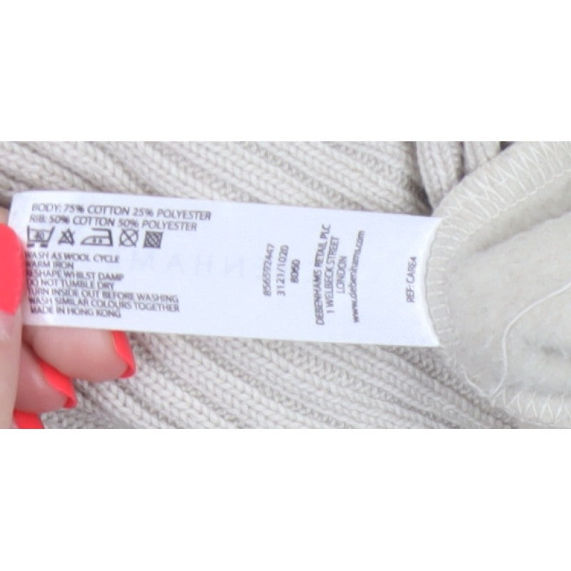 Maine New England Women's Ivory UK 14 Zip Knit Jacket Pockets