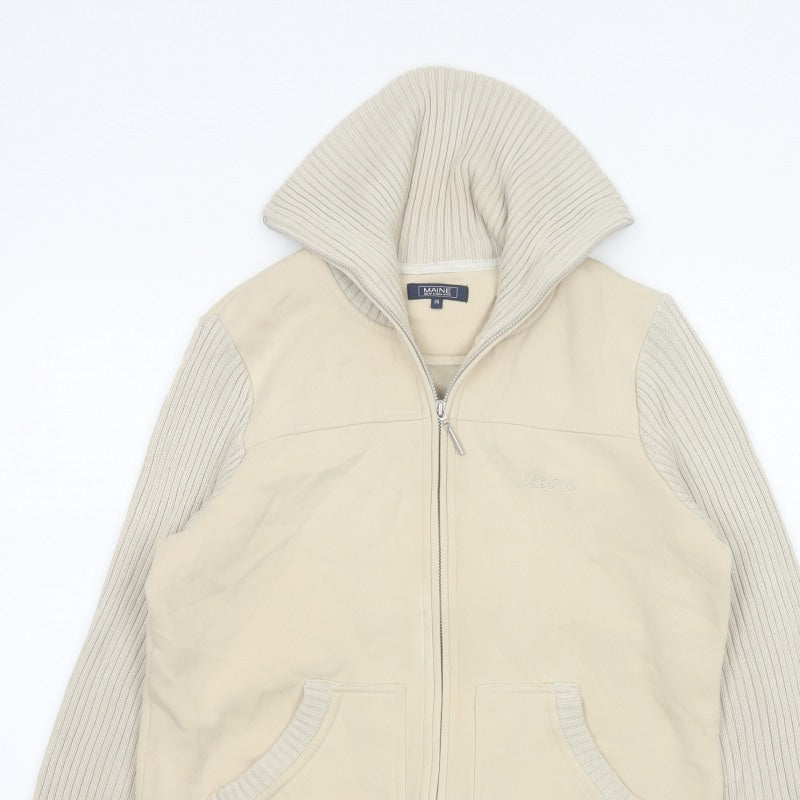 Maine New England Women's Ivory UK 14 Zip Knit Jacket Pockets