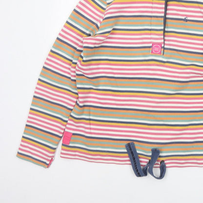 Joules Women’s Multicoloured UK 14 Striped Henley Sweatshirt