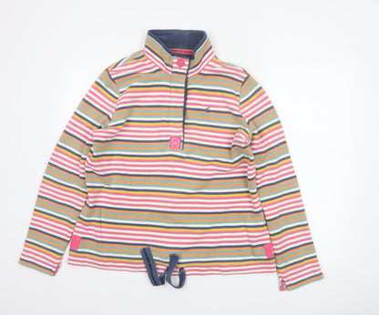 Joules Women’s Multicoloured UK 14 Striped Henley Sweatshirt