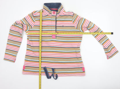 Joules Women’s Multicoloured UK 14 Striped Henley Sweatshirt