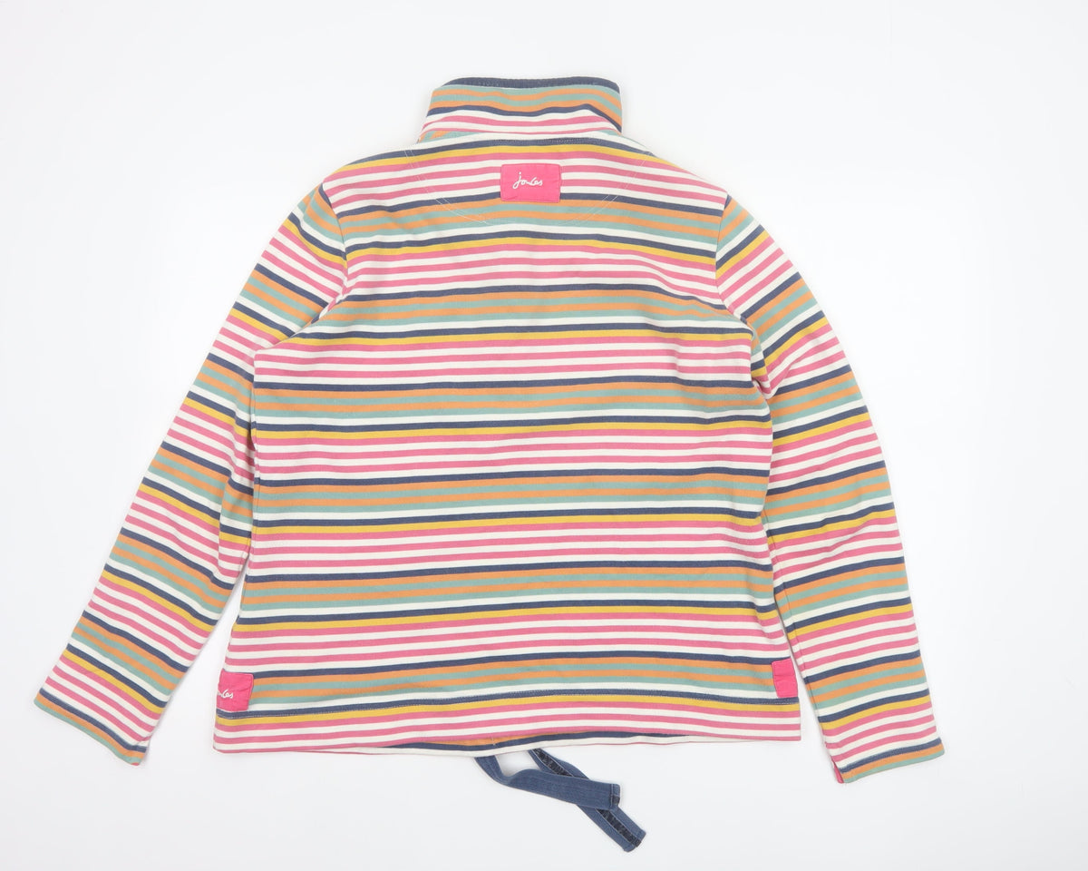 Joules Women’s Multicoloured UK 14 Striped Henley Sweatshirt