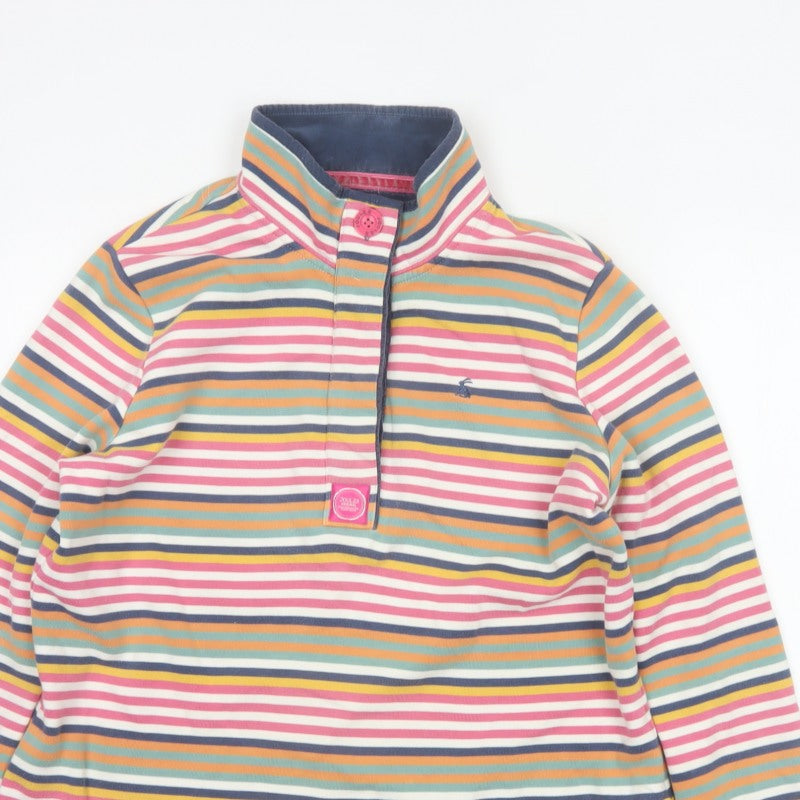 Joules Women’s Multicoloured UK 14 Striped Henley Sweatshirt