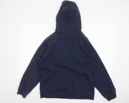Nike Boys Navy Blue 12-13 Years Pullover Hoodie Logo Pocket