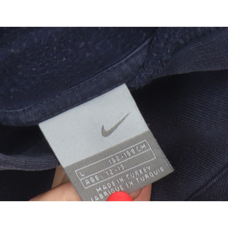 Nike Boys Navy Blue 12-13 Years Pullover Hoodie Logo Pocket