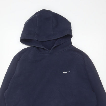 Nike Boys Navy Blue 12-13 Years Pullover Hoodie Logo Pocket