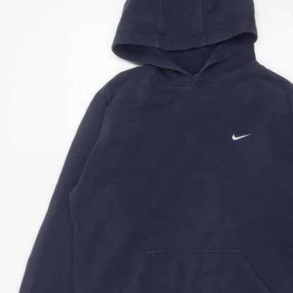 Nike Boys Navy Blue 12-13 Years Pullover Hoodie Logo Pocket
