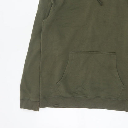 Easy Men’s Green Large Pullover Hoodie Fleece Kangaroo Pocket