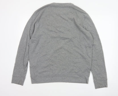 Dockers Men’s Grey L Crew Neck Pullover Nautical Logo Sweatshirt