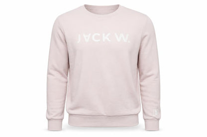 Jack Wills Men's Pink L Logo Graphic Print Crew Neck Pullover Sweatshirt