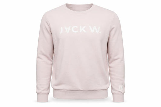 Jack Wills Men's Pink L Logo Graphic Print Crew Neck Pullover Sweatshirt