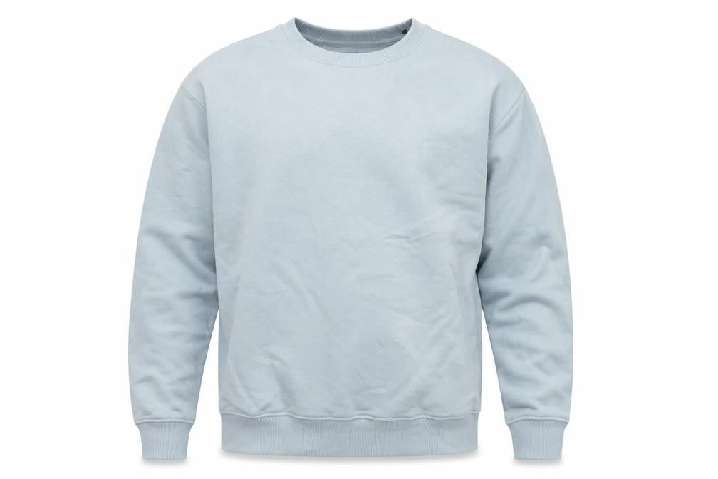 Marks and Spencer Men Blue L Relaxed Fit Crew Neck Pullover Sweatshirt