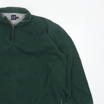 GAP Men's Green XL 1/4 Zip Fleece Pullover Sweatshirt