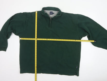 GAP Men's Green XL 1/4 Zip Fleece Pullover Sweatshirt