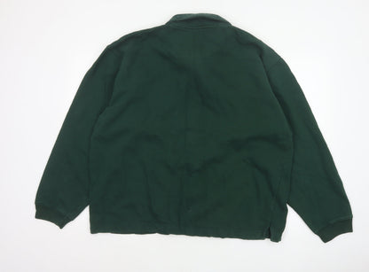 GAP Men's Green XL 1/4 Zip Fleece Pullover Sweatshirt