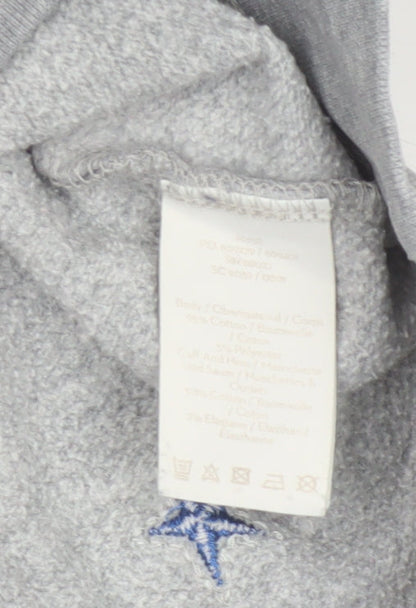 Boden Women’s Grey XS Star Embroidered Fleece Pullover Sweatshirt
