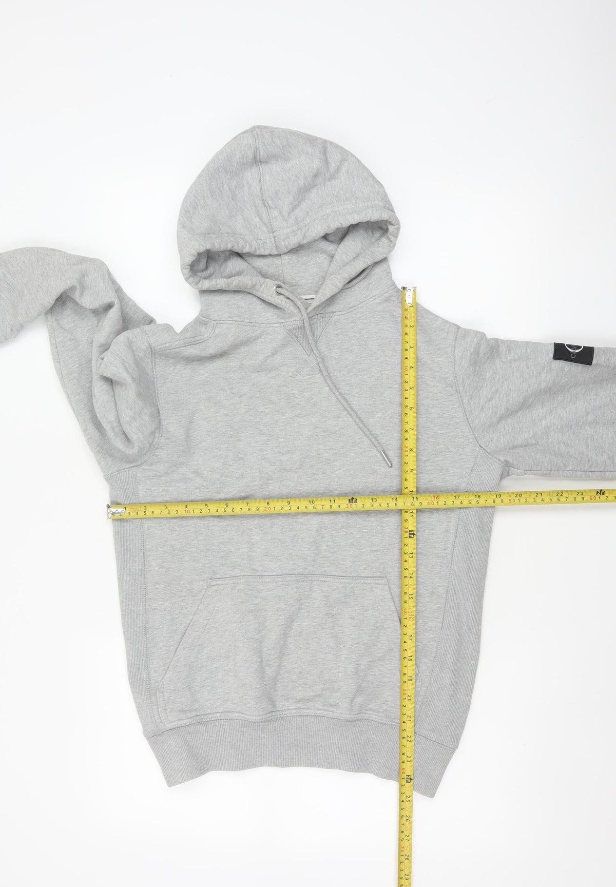 Calvin Klein Jeans Men Grey XS Pullover Hoodie Logo Pocket