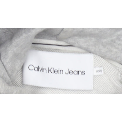 Calvin Klein Jeans Men Grey XS Pullover Hoodie Logo Pocket