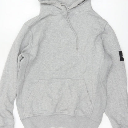 Calvin Klein Jeans Men Grey XS Pullover Hoodie Logo Pocket
