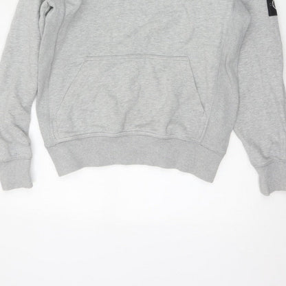 Calvin Klein Jeans Men Grey XS Pullover Hoodie Logo Pocket