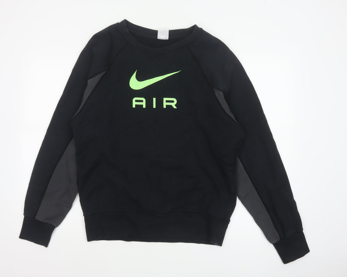 Nike Men’s Black S Pullover Crew Neck Air Logo Sweatshirt