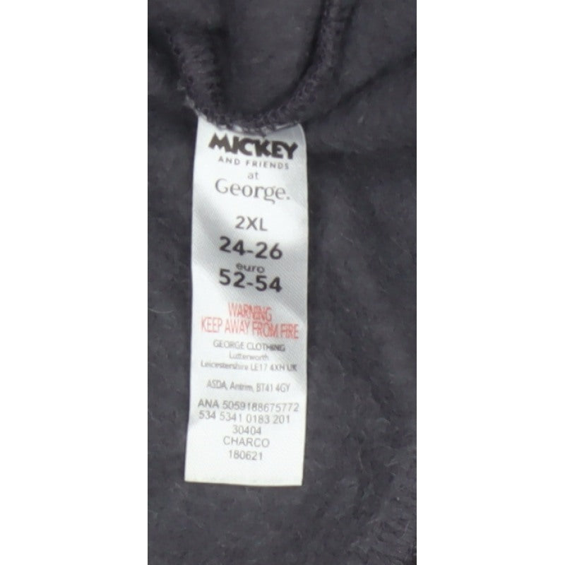 George Women's Black 2XL Mickey Minnie Christmas Pullover Sweatshirt