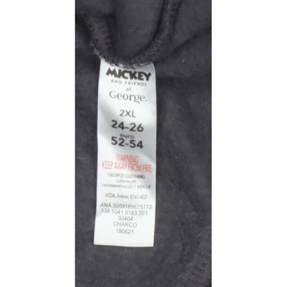 George Women's Black 2XL Mickey Minnie Christmas Pullover Sweatshirt