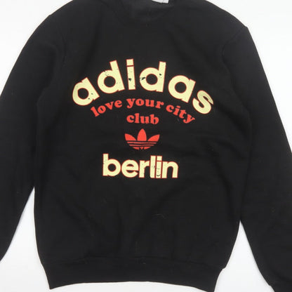 Adidas Men's Black S Berlin Love Your City Graphic Pullover Sweatshirt