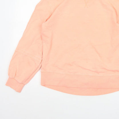 Next Women Pink UK 6 XS Pullover Sweatshirt Balloon Sleeve Cotton
