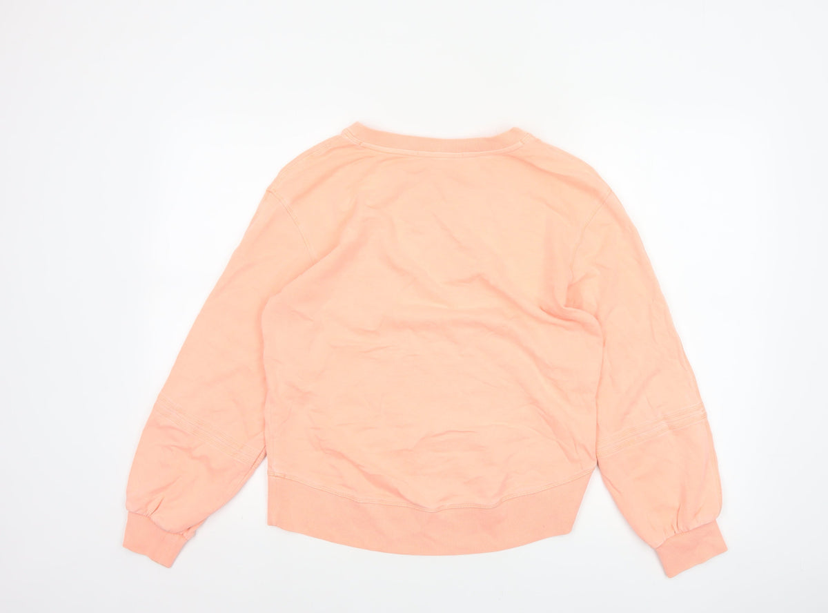 Next Women Pink UK 6 XS Pullover Sweatshirt Balloon Sleeve Cotton