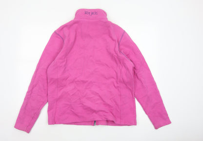 Lazy Jacks Unisex Pink L Full Zip Cotton Basic Jacket Pockets