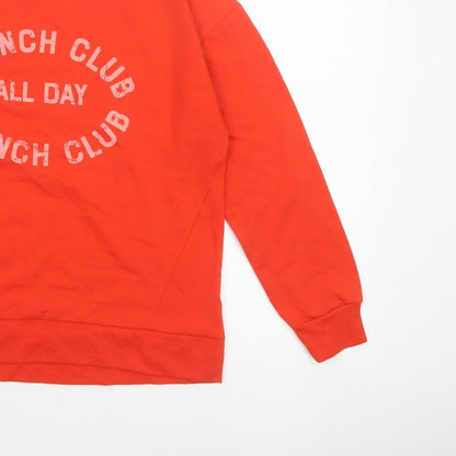 Tu Women’s Red Size 12 Brunch Club Graphic Pullover Sweatshirt