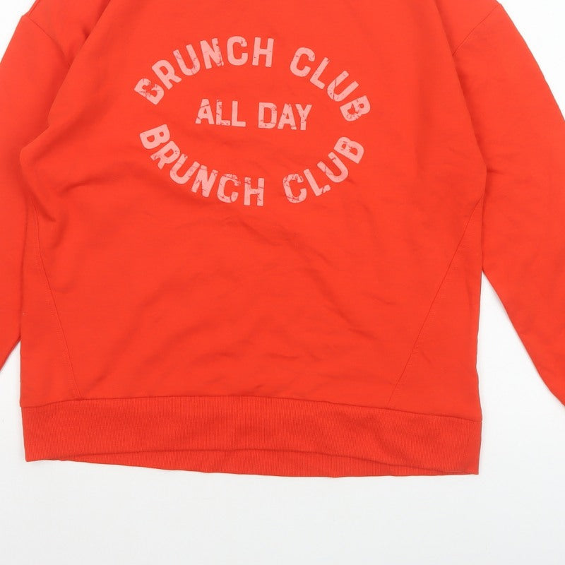 Tu Women’s Red Size 12 Brunch Club Graphic Pullover Sweatshirt