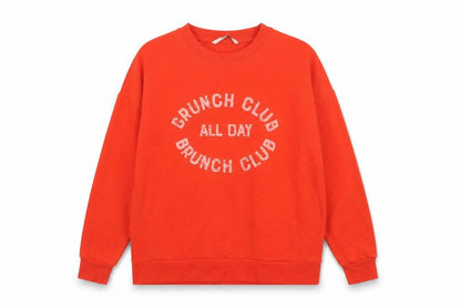 Tu Women’s Red Size 12 Brunch Club Graphic Pullover Sweatshirt