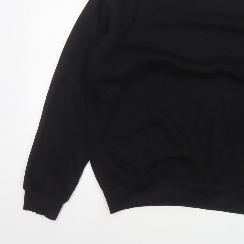 PrettyLittleThing Men’s Black M Crew Neck Pullover Fleece Sweatshirt