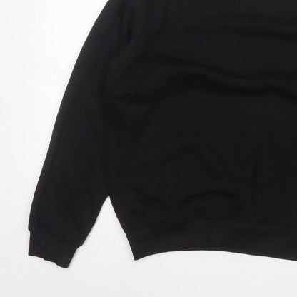 PrettyLittleThing Men’s Black M Crew Neck Pullover Fleece Sweatshirt